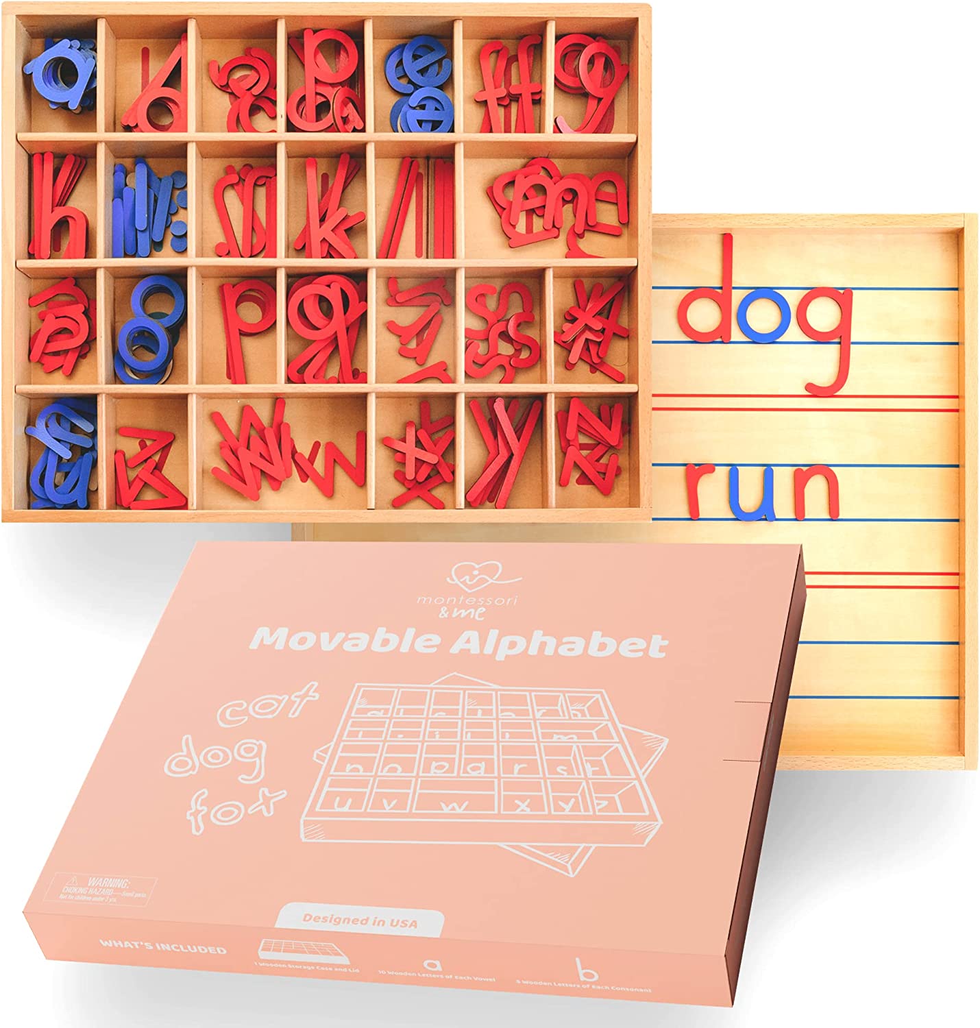 Movable Alphabet Montessori Wooden Letters