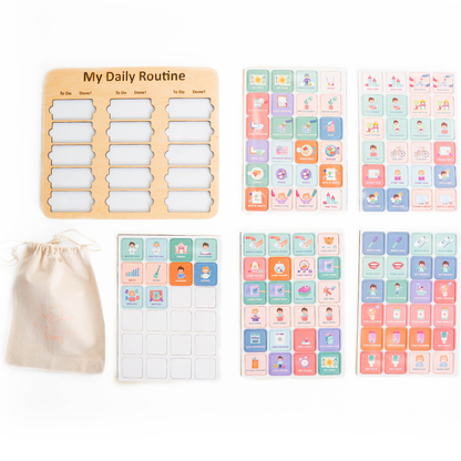 Routine Chart for Toddlers, Visual Schedule Board for Kids