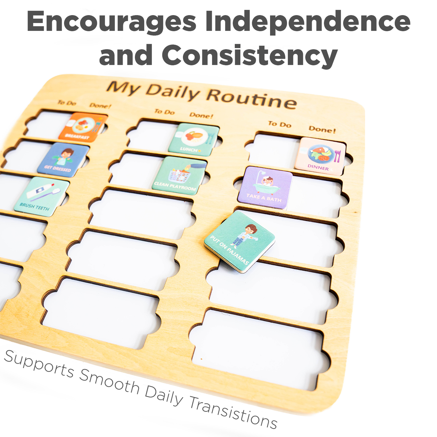 Routine Chart for Toddlers, Visual Schedule Board for Kids