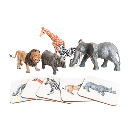 Safari Animals Toys Match Set Figurines