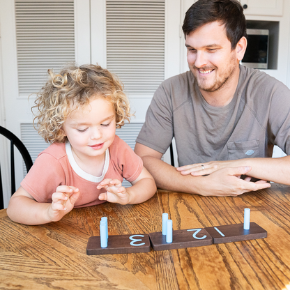 Counting Peg Board Dark Walnut Stain