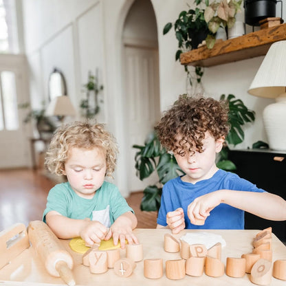 Montessori Alphabet Stamps for clay and playdough