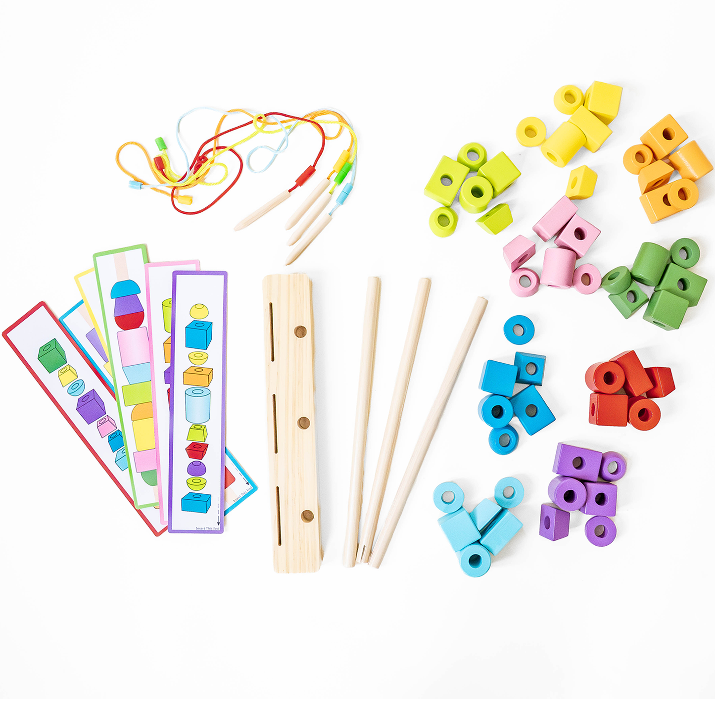 Montessori Stringing Beads for Kids