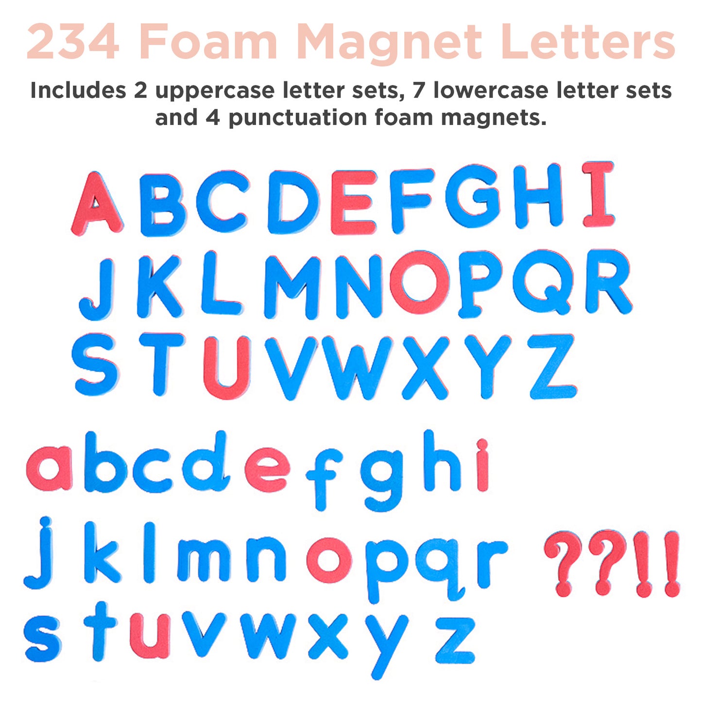 Classic Magnetic Foam Letters for Kids