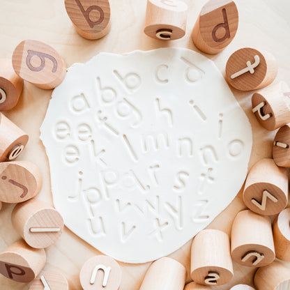 Lowercase Alphabet Stamps for Clay