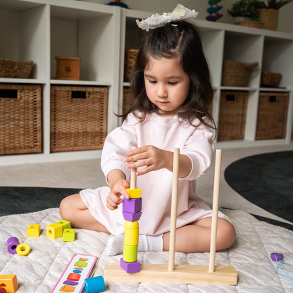 Montessori Stringing Beads for Kids