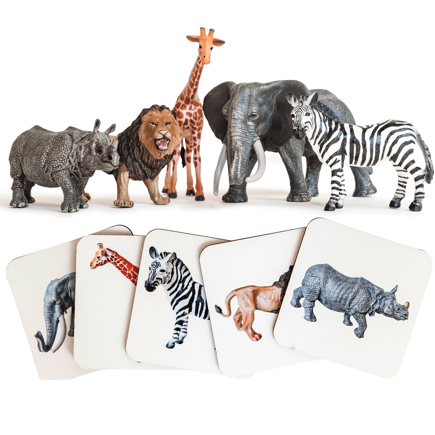 Safari Animals Toys Match Set Figurines