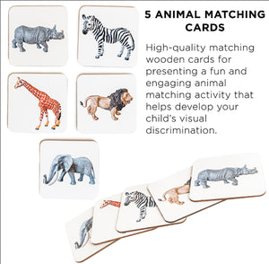 Safari Animals Toys Match Set Figurines